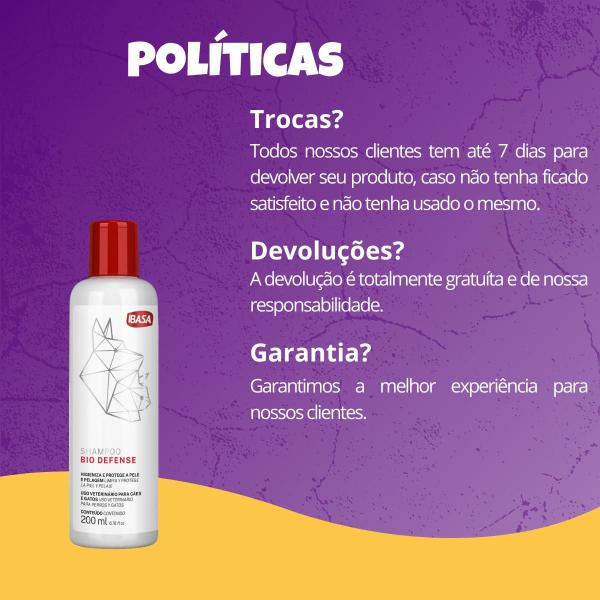 Imagem de Combo 2 Shampoo Bio Defense Ibasa para Cães e Gatos - 200ml