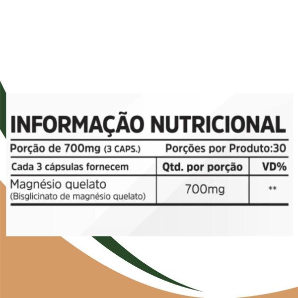 Imagem de Combo 2 Un Magnesio Quelato 700mg 90 Capsulas Nutrivitalle