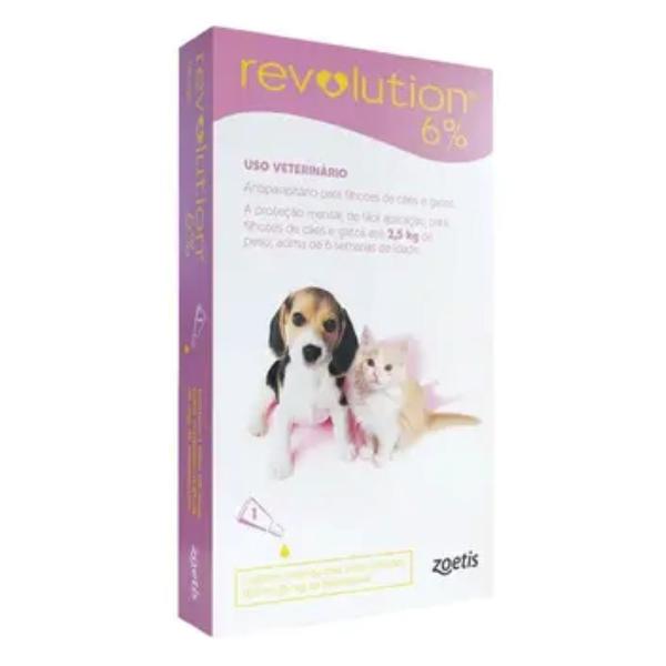 Imagem de Combo 2 unidades Antipulgas Revolution 6% 0,25 ml 15mg Cães e Gatos 2,5kg