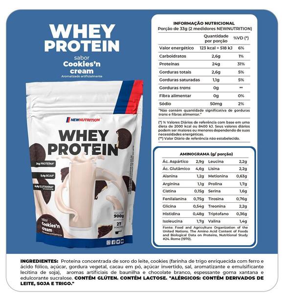 Combo 2 Whey Protein Concentrado 900g NEWNUTRITION Imagem de Combo 2 Whey Protein Concentrado 900g NEWNUTRITION