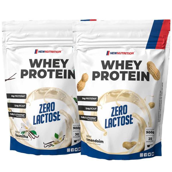 Combo 2 Whey Protein Concentrado Zero Lactose 900g NEWNUTRITION Imagem de Combo 2 Whey Protein Concentrado Zero Lactose 900g NEWNUTRITION