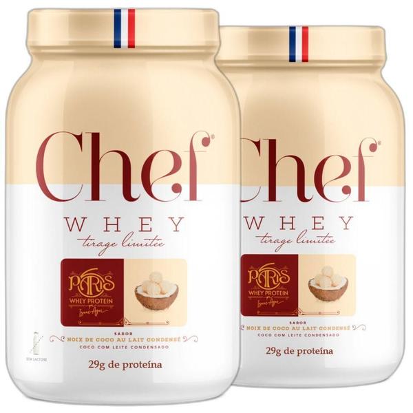 Combo 2 Whey Zero 29G Proteina Doce De Coco 800G - Chef Whey Imagem de Combo 2 Whey Zero 29G Proteina Doce De Coco 800G - Chef Whey