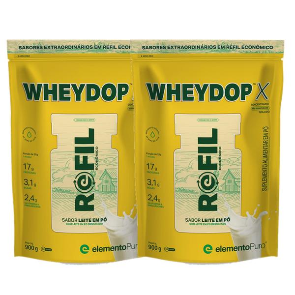 Imagem de Combo 2 x Refil Whey Protein - Elemento Puro - Wheydop - 900g cada