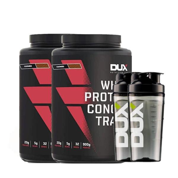 Imagem de Combo 2X Whey Concentrado 900G Cookies 2X Coqueteleira - Dux