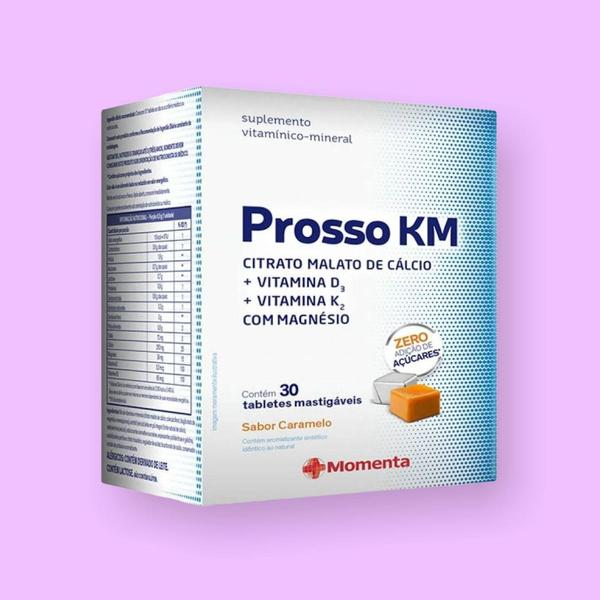 Imagem de Combo 3 caixas prosso Km 30 tabletes mastigaveis sabor caramelo - Momenta