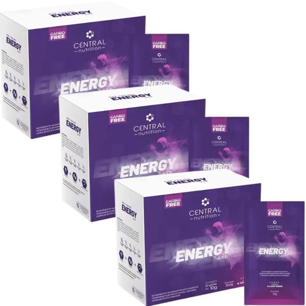 Imagem de Combo 3 Energy ATP Tangerina 30 sachês Central Nutrition