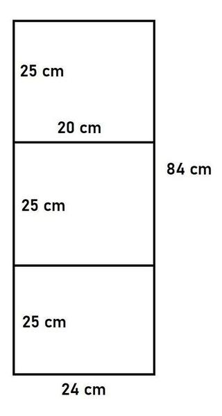 Imagem de Combo 3 Estantes De Teto Preta 80cm Em Metal P/ Sala