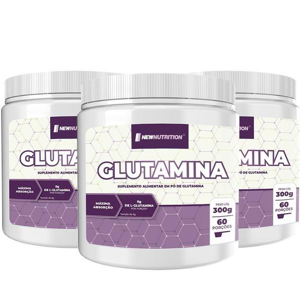 Imagem de Combo 3 Glutaminas 300g NEWNUTRITION