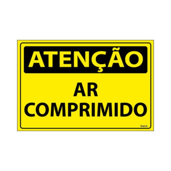 Imagem de Combo 3 Placas De Sinalização Atenção Ar Comprimido 30x20 Ecom IA - SA51 F9e