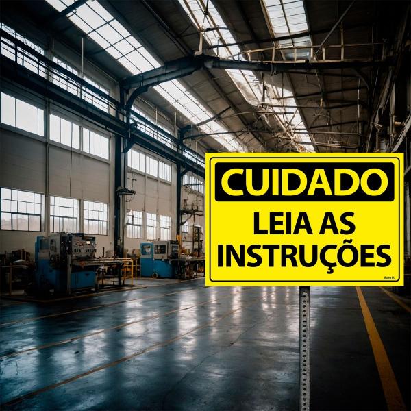 Imagem de Combo 3 Placas De Sinalização Cuidado Leia As Instruções 30x20 Ecom IA - SC82 F9e