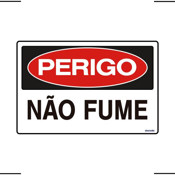 Imagem de Combo 3 Placas De Sinalização Perigo Não Fume 30x20 Ekomunike - S-218 F9e