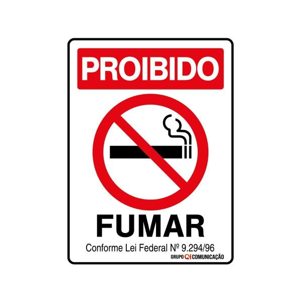 Imagem de Combo 3 Placas De Sinalização Proibido Fumar 15x20 Qi Comunicação - P-5/1 Q1a