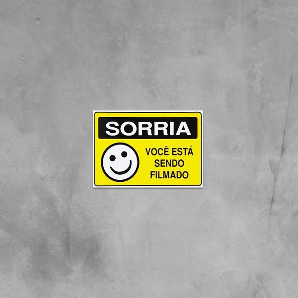 Imagem de Combo 3 Placas Sorria Você Está Sendo Filmado - P-25 F9E