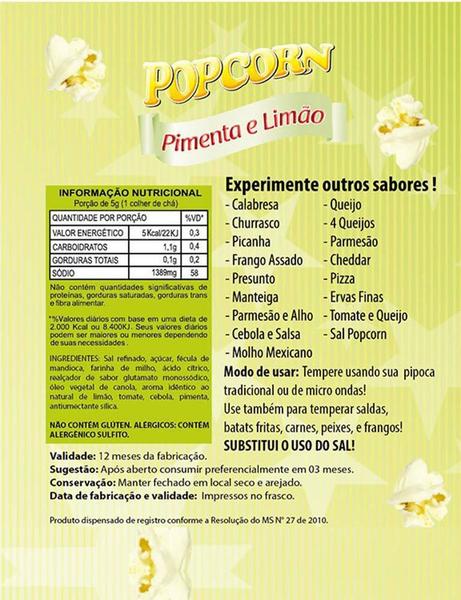 Combo 3 Temperos Pipoca Popcorn Sabores 4 Queijos, Molho - Flavored Popcorn Imagem de Combo 3 Temperos Pipoca Popcorn Sabores 4 Queijos, Molho