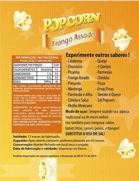 Imagem de Combo 3 Temperos Pipoca Popcorn Sabores Ervas Finas,