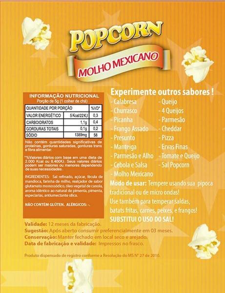 Imagem de Combo 3 Temperos Pipoca Popcorn Sabores Pizza, Molho