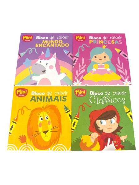 Imagem de Combo 3un Livro colorir infantil MiniBloco Tema variado