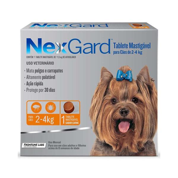 Imagem de Combo 4 Comprimidos Nexgard Cães 2 a 4 kg