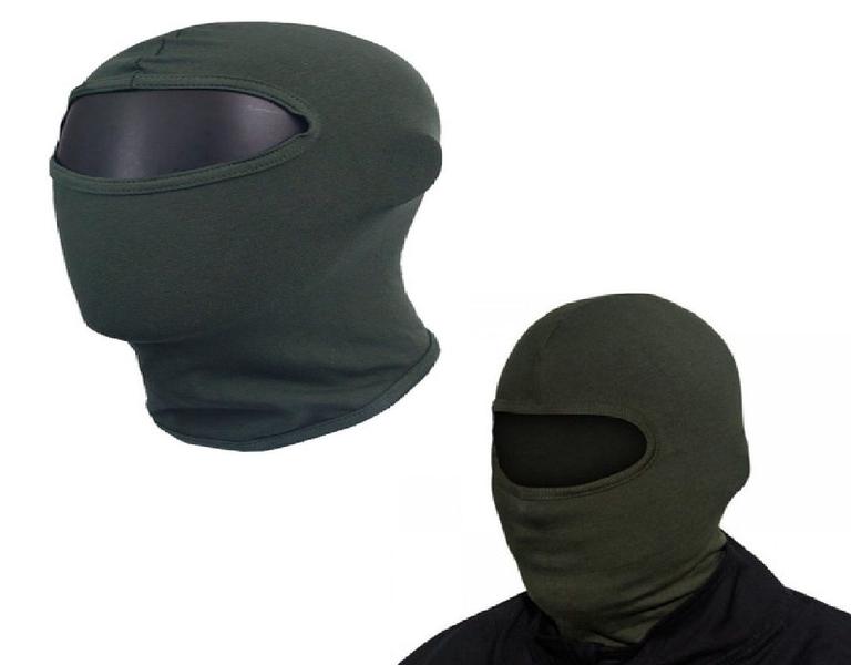 Imagem de Combo 4 Touca Capuz Frio Inverno Ninja Balaclava Verde Escuro Proteção Moto Motoboy Paintball Tático