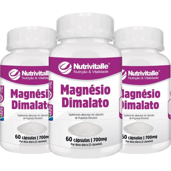 Imagem de Combo 4 Un Magnesio Malato 700mg 60 Cápsulas Nutrivitall