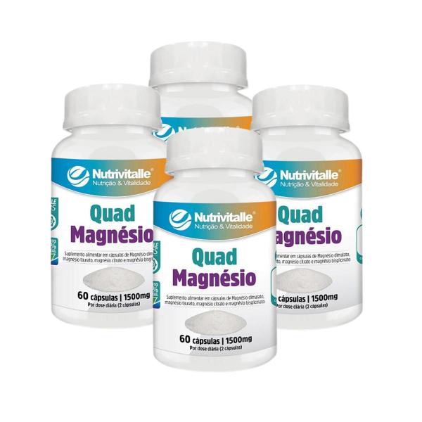 Imagem de Combo 4 Un Quad Magnesio 60 Capsulas Nutrivitalle