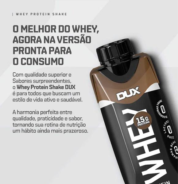 Combo 4x Shake Dux 250ml - Bebida Proteica Whey Pronto para Beber - Dux Nutrition Imagem de Combo 4x Shake Dux 250ml - Bebida Proteica Whey Pronto para Beber