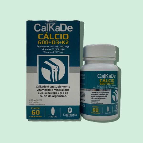 Imagem de Combo 5 caixas Calkade Cálcio 600+ D3+k2 60 Comprimidos - Catarinense