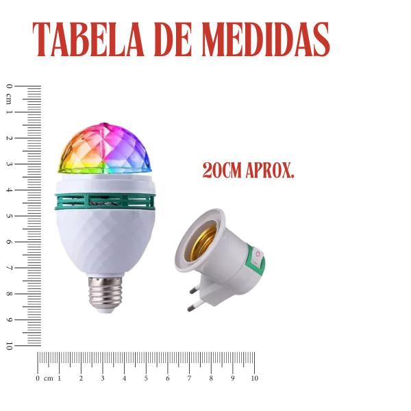 Imagem de Combo 5 Lâmpada Led Globo Colorida Giratoria Festa 110v/220v