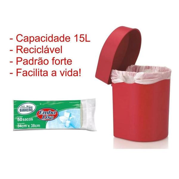 Imagem de Combo 6 Pacotes Com 50 Unidades Saco De Lixo Embalixo