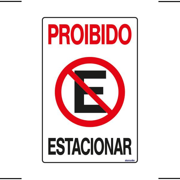 Imagem de Combo 6 Placas De Sinalização Proibido Estacionar 20x30 Ekomunike - P-1 F9e