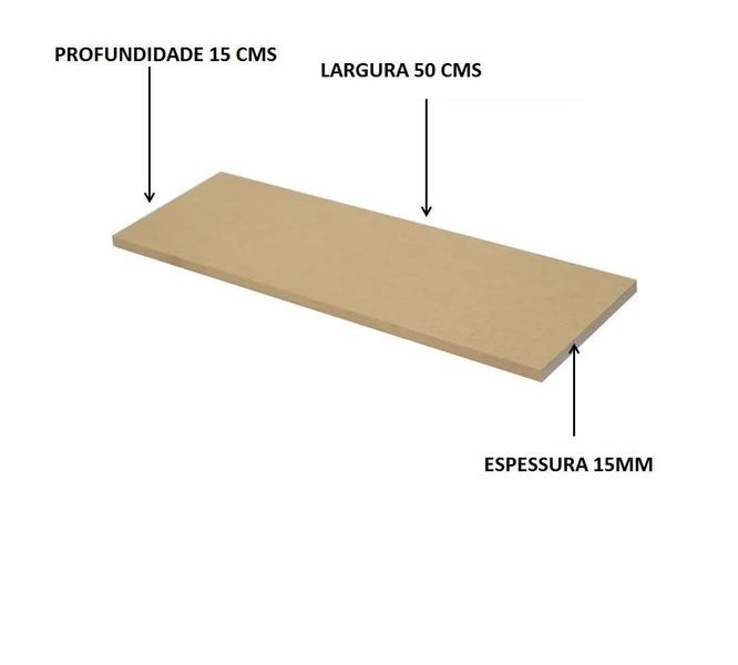 Imagem de Combo 6 Prateleiras de Madeira Mdf Crúa