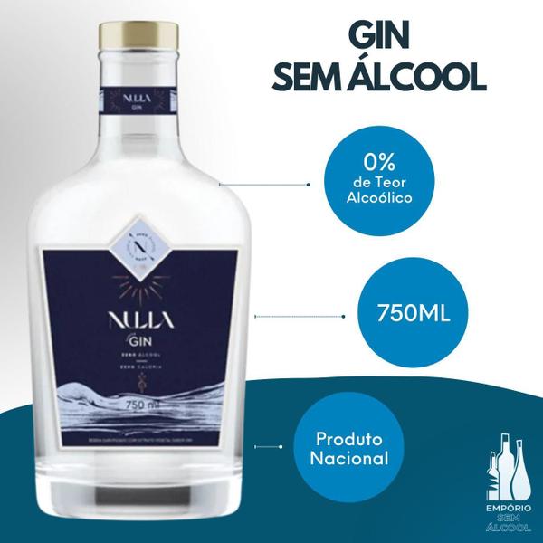 Imagem de Combo 8 Nulla Gin Sem Álcool - Garrafa De 750Ml