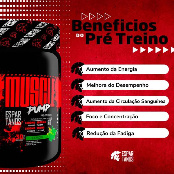 Combo 8x Pré Treino Muscle Pump 300g - Espartanos Suplementos - Kit Energia e Disposição Imagem de Combo 8x Pré Treino Muscle Pump 300g - Espartanos Suplementos - Kit Energia e Disposição