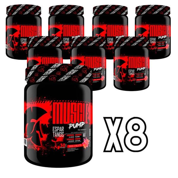 Combo 8x Pré Treino Muscle Pump 300g - Espartanos Suplementos - Kit Energia e Disposição Imagem de Combo 8x Pré Treino Muscle Pump 300g - Espartanos Suplementos - Kit Energia e Disposição