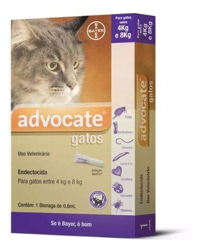 Imagem de Combo Antipulgas 3 Advocate Para Gatos De 4kg Até 8kg