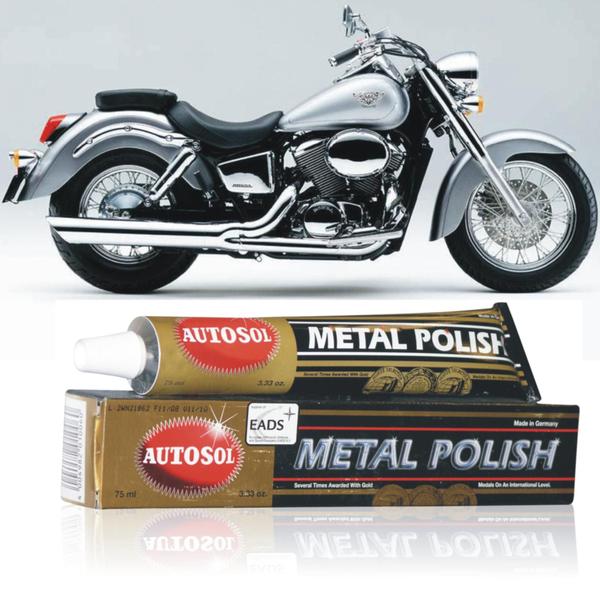 Imagem de Combo Autosol Metal Polish E Polidor Aluminio Brilho Proteção