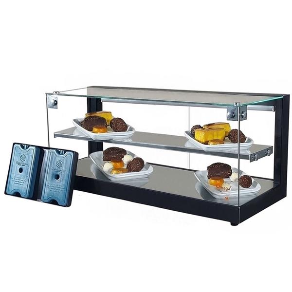 Combo BD10 Estufa Beta Dupla 10 Bandejas Preta e B-VFD77 Vitrine Fria Beta 77cm Preta - 220V - Omega Imagem de Combo BD10 Estufa Beta Dupla 10 Bandejas Preta e B-VFD77 Vitrine Fria Beta 77cm Preta - 220V - Omega