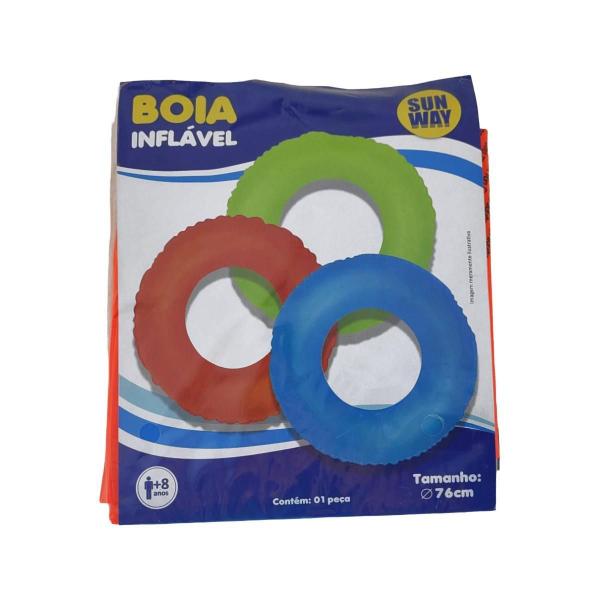 Imagem de Combo Boia Inflável Neon 76 Cm Piscina Kit Natação Completo