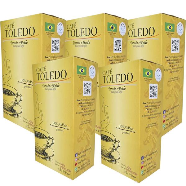 Combo Café Toledo Moído a Vácuo - 05 Gourmet 500g Imagem de Combo Café Toledo Moído a Vácuo - 05 Gourmet 500g