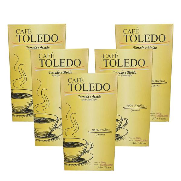 Combo Café Toledo Moído a Vácuo - 05 Gourmet 500g Imagem de Combo Café Toledo Moído a Vácuo - 05 Gourmet 500g