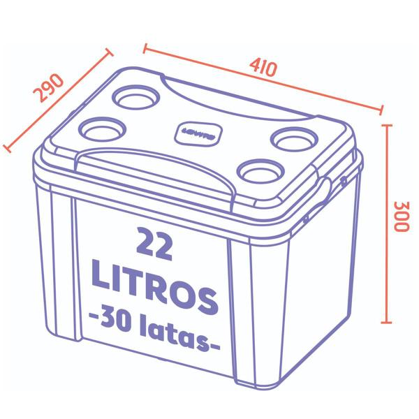 Imagem de Combo Caixa Térmica 12 E 22 Litros - Rosa Myrules