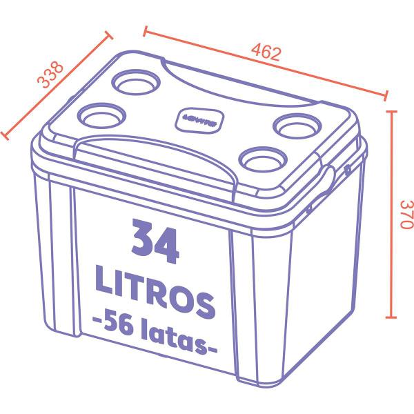 Imagem de Combo Caixa Térmica 34 E 12 Litros - Verde Summer