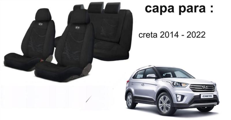 Imagem de Combo Capas Personalizado Exclusivo Creta 14-24 + Volante + Chaveiro