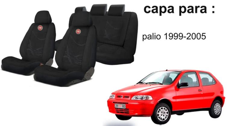 Imagem de Combo Capas Tecido Palio '99-'05 + Volante + Chaveiro - Kit