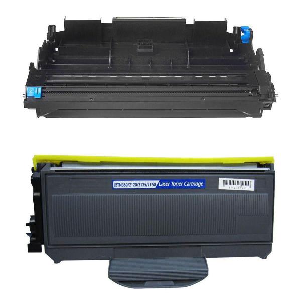 Imagem de Combo Cartucho de Cilindro Compatível Brother DR360 + Toner TN360 HL-2140 DCP-7030 DCP-7040 MFC-7320