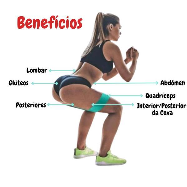 Imagem de Combo com 03 Faixas Elástica Exercícios Musculação Ginástica