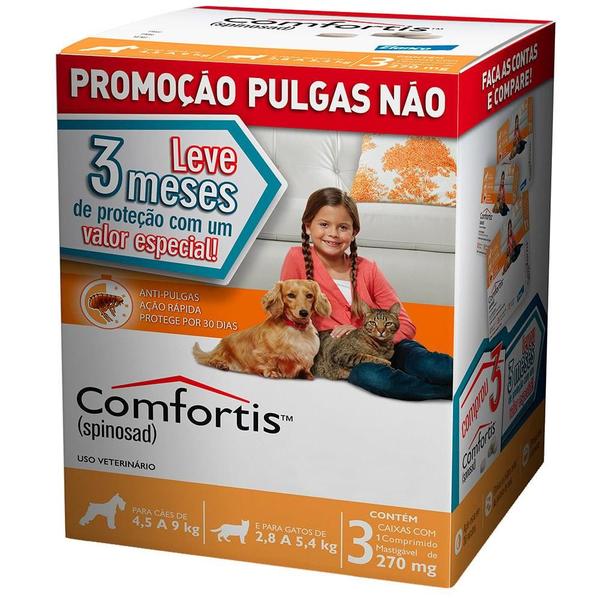 Imagem de Combo Comfortis 270 mg - Leve 3 Meses de Proteção