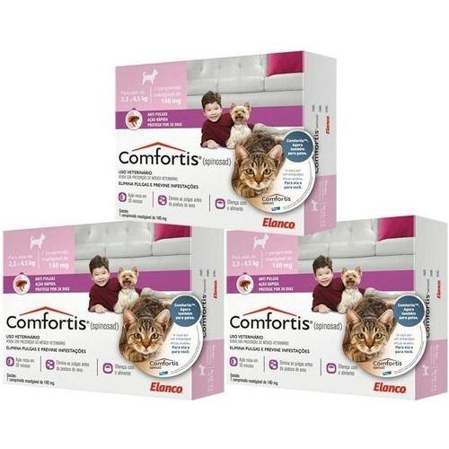 Imagem de Combo Comfortis Cães De 2,3 A 4,5kg E Gatos De 1,4 A 2,8kg