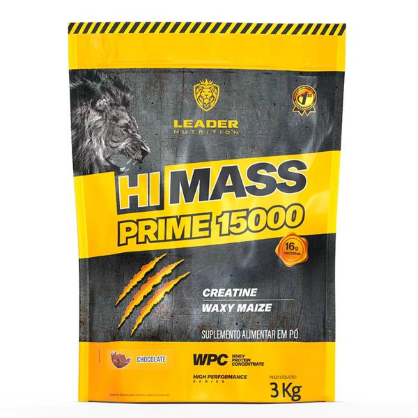 Imagem de Combo Creatina Pura 300g + Hipercalórico Hi Mass Prime 3kg + Glutamina Pura 300g + Coqueteleira