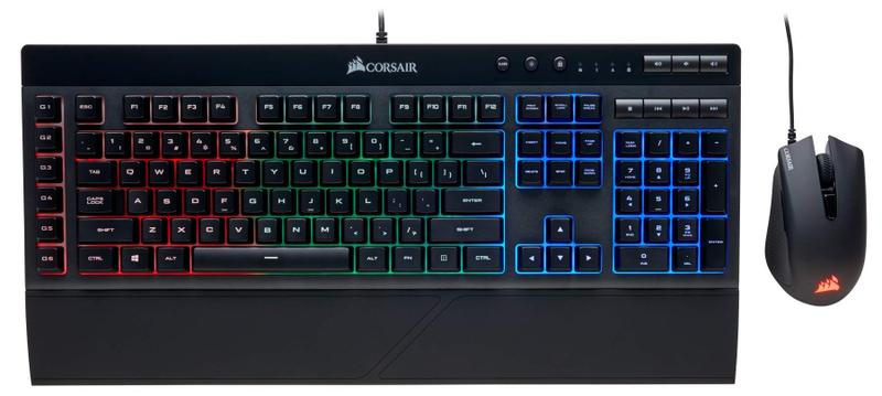 Imagem de Combo de teclado e mouse Corsair K55 + HARPOON RGB